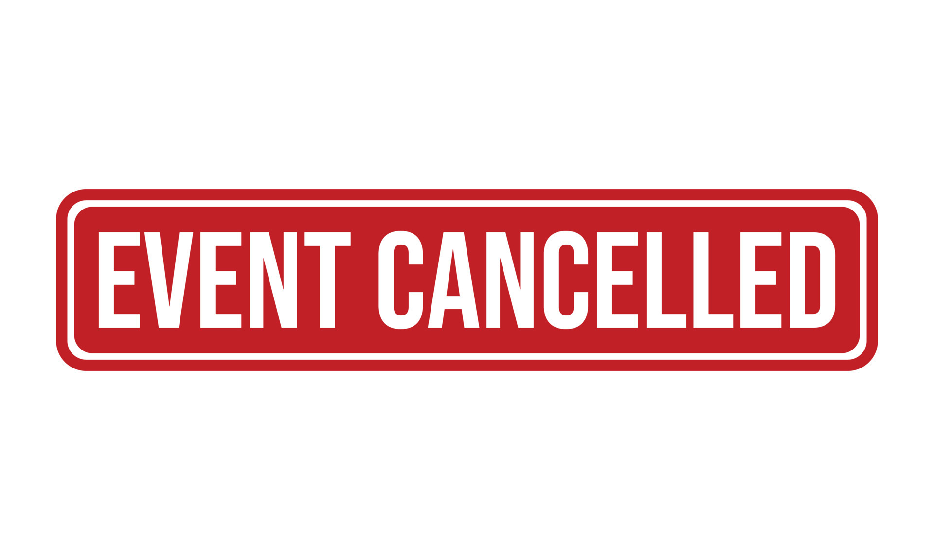 event cancelled rubber stamp seal vector